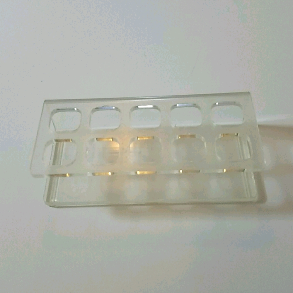Clear plastic acrylic 10 slot lipstick holder